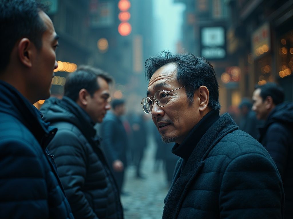 Retrato detallado de Nvidia Jensen Huang con destacados líderes tecnológicos en un entorno que refleja la influencia de la IA en la economía global.