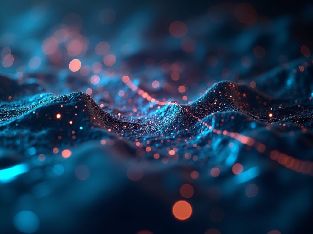 Representación ultra realista de depuración de contenido de noticias digitales mostrando transformación de datos en inteligencia estratégica