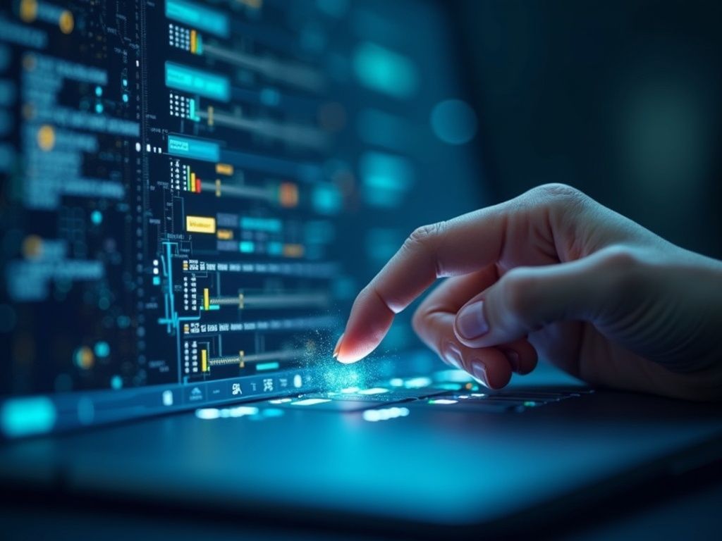 Representación visual de inteligencia artificial en Mapfre: asistentes virtuales, análisis de datos y detección de fraude en seguros