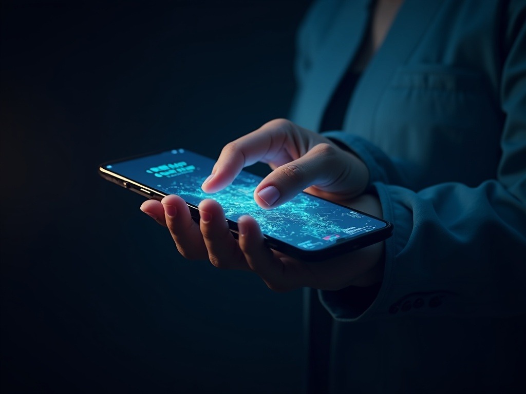 la-multitarea-con-pantalla-dividida-en-gemini-para-multiplicar-tu-productividad-movil Visualización ultra realista de la multitarea con Gemini multitarea pantalla dividida en smartphone con dos áreas de trabajo, mostrando análisis de datos y aplicaciones de negocio simultáneamente
