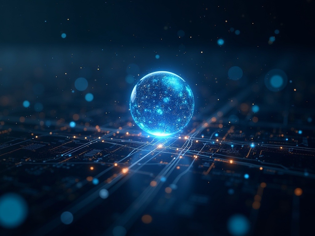 la-web-40-con-inteligencia-artificial-para-transformar-la-autonomia-empresarial-en-2026 Visualización hiperrealista del fenómeno web 4.0 e inteligencia artificial integrando 5G, IA y ciberseguridad empresarial