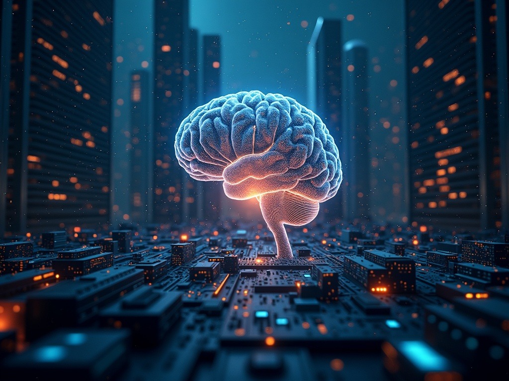 las-inversiones-en-inteligencia-artificial-y-su-impacto-en-la-competitividad-empresarial-actual Representación ultra realista del panorama de inversiones en inteligencia artificial con gigantes tecnológicos como Amazon, Alphabet y Meta