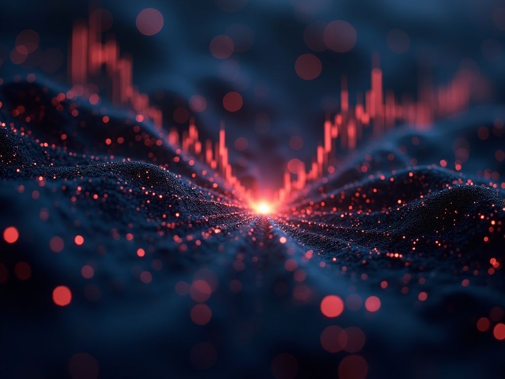 Representación ultra realista de tecnologías de inteligencia artificial realizando monitoreo de medios digitales y filtros de información clave