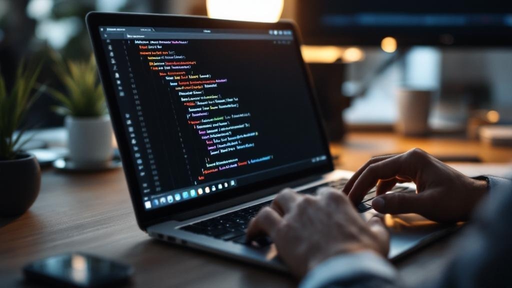 Persona escribiendo instrucciones en lenguaje natural en una terminal de Claude Code