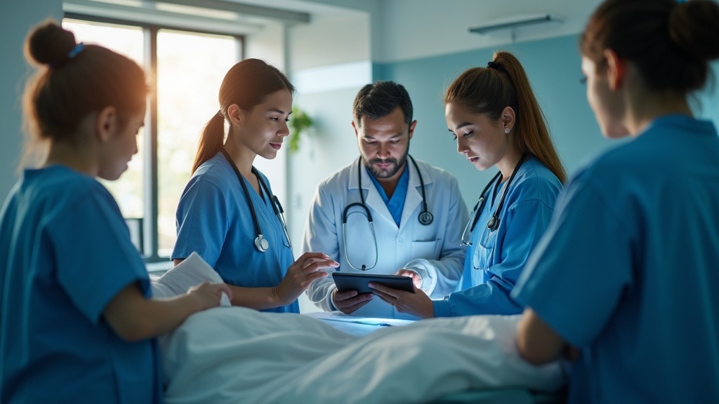 Gráfico de inteligencia artificial en diagnóstico médico superando a médicos en precisión