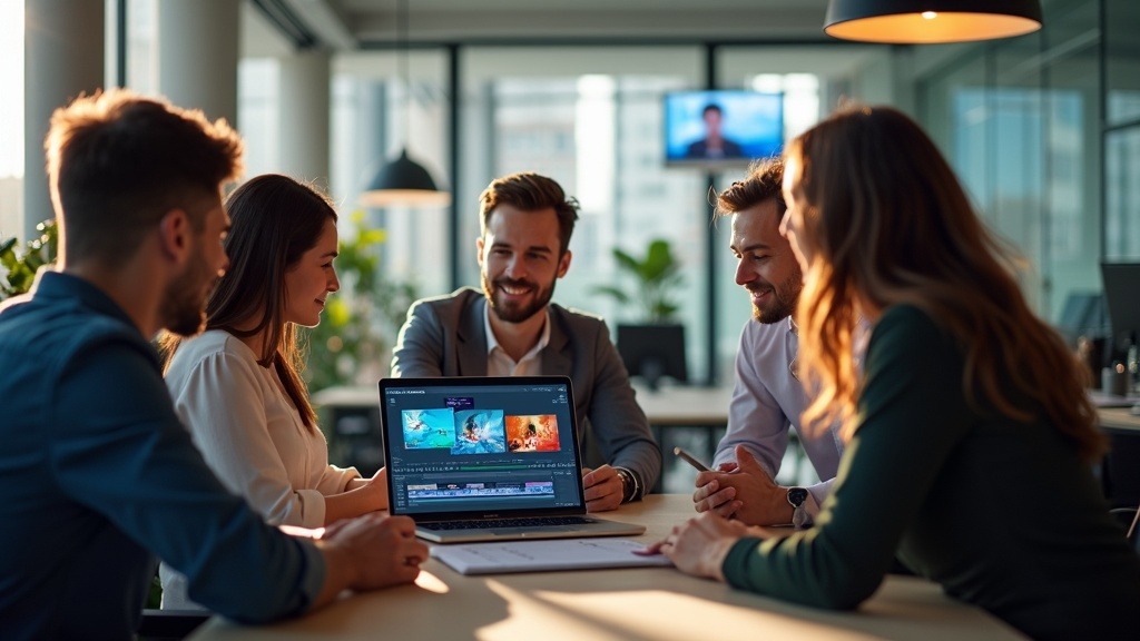 Interfaz de edición de video con inteligencia artificial en acción
